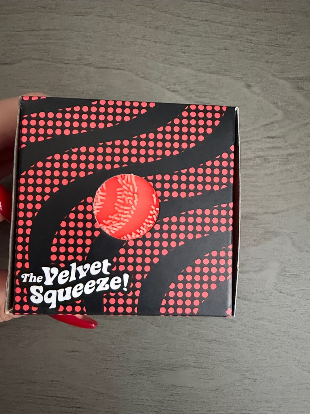 The Velvet Squeeze! Plush Sensory Ball Toy - Red